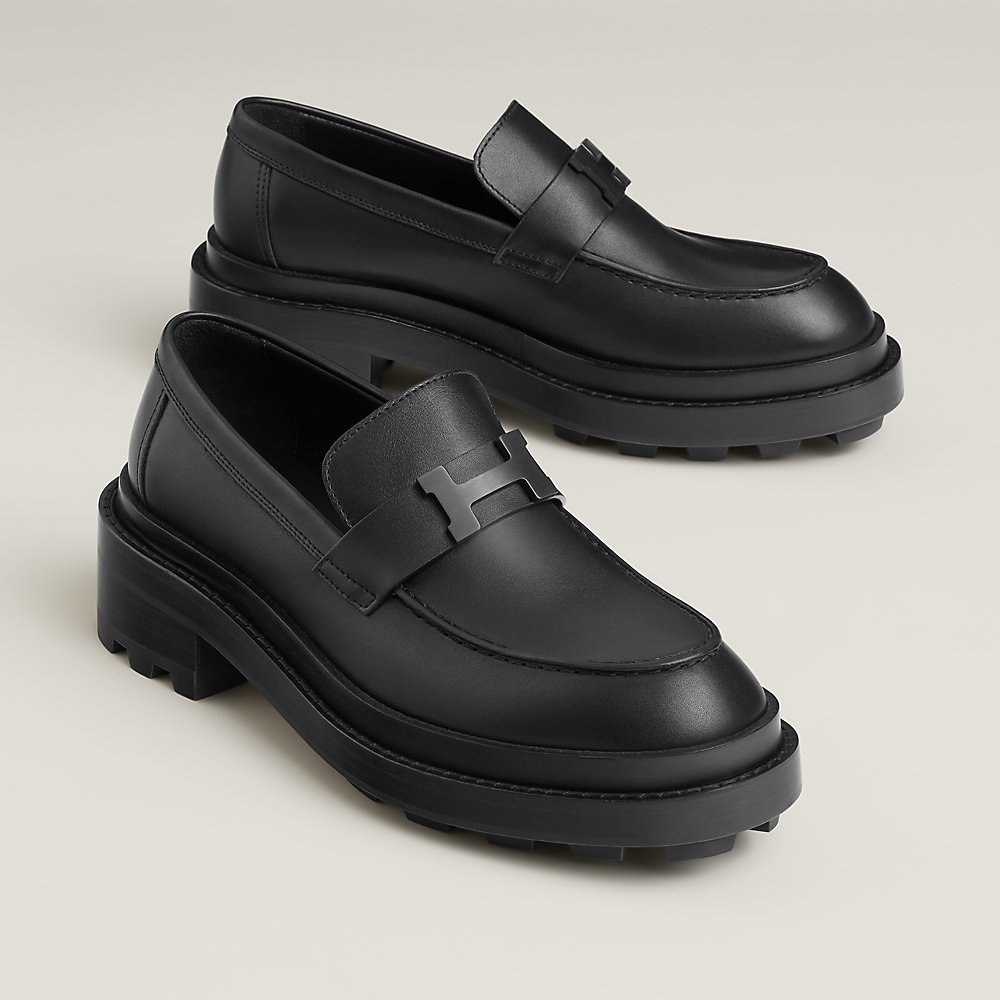 Louvre loafer - Black | Hermès Mainland China